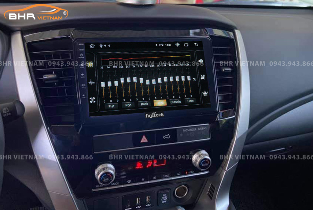 Trải nghiệm âm thanh sống động trên màn hình DVD Android Fujitech 360 Mitsubishi Pajero Sport 2018 - nay