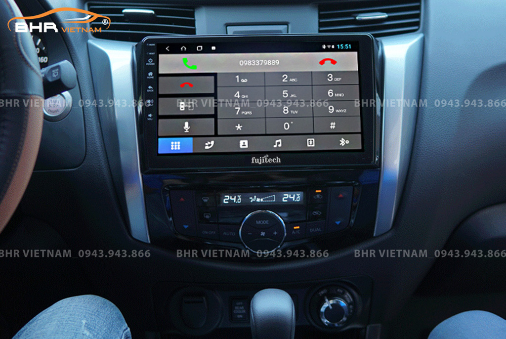 Kết nối điện thoại trên màn hình DVD Android Fujitech 360 Nissan Navara 2021 - nay