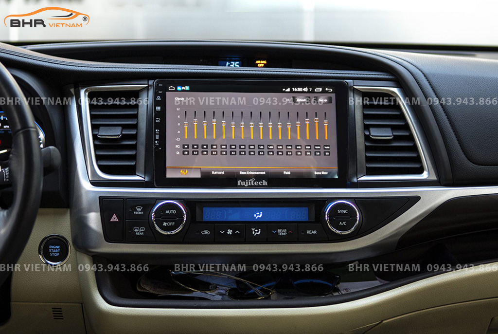 Trải nghiệm âm thanh sống động trên màn hình DVD Android Fujitech 360 Toyota Highlander 2014 - 2019