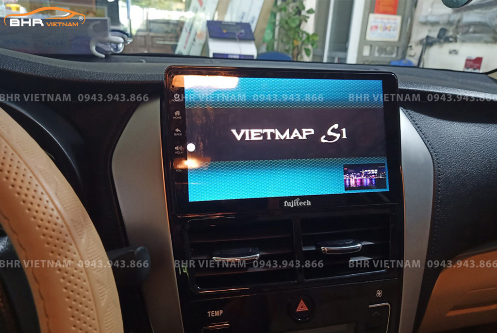 Bản đồ chỉ đường Vietmap, Navitel, Googlemap trên màn hình DVD Android Fujitech 360 Toyota Vios 2019 - nay
