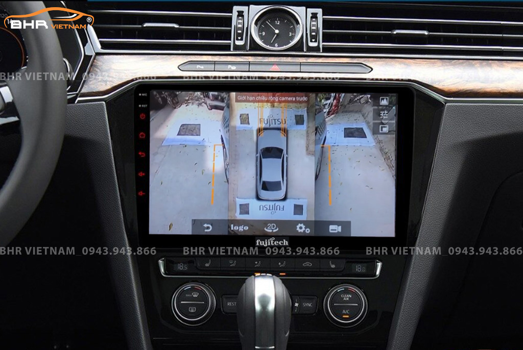 Hình ảnh quan sát 2 bên gương trên màn hình DVD Fujitech 360 Toyota Cross 2020 - nay