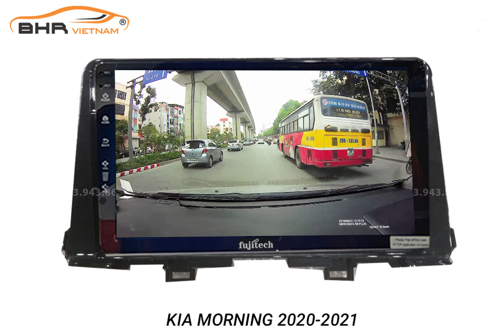 Màn hình DVD Fujitech Kia Morning 2021 - nay tích hợp camera hành trình