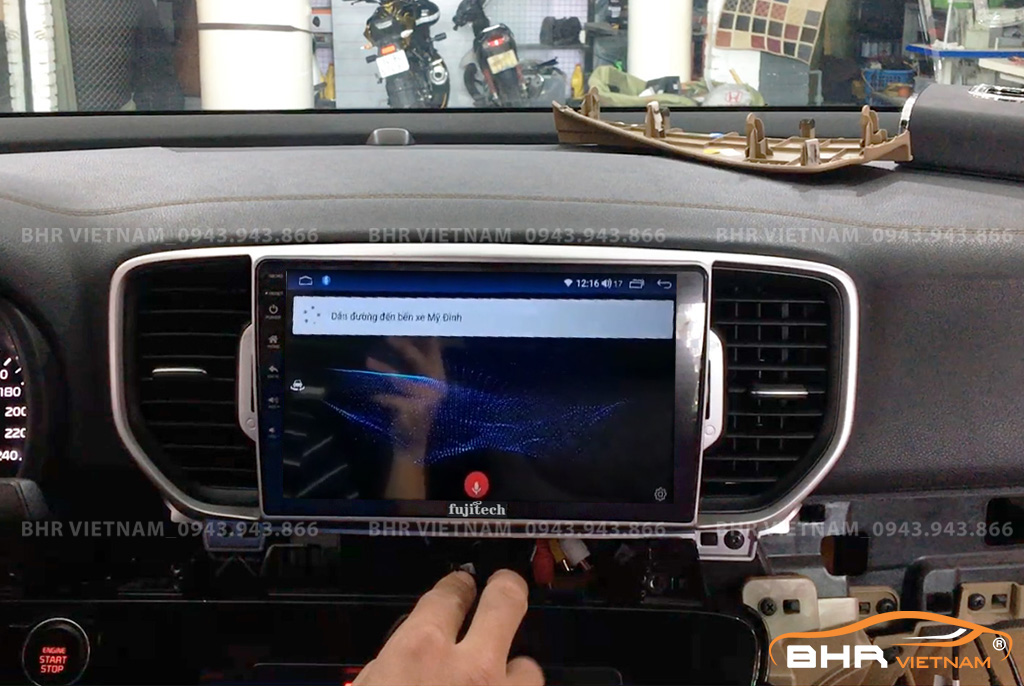 Điều khiển bằng giọng nói Màn hình Android Fujitech Kia Sportage 2016 - nay