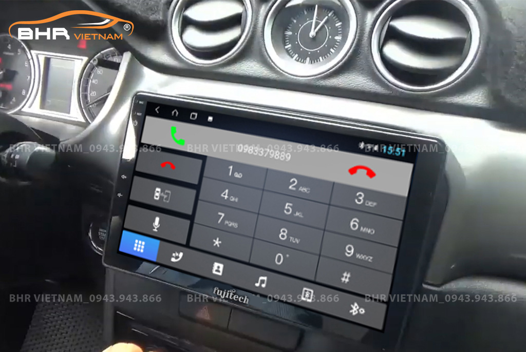 Kết nối điện thoại trên màn hình DVD Android Fujitech Suzuki Vitara 2015 - nay