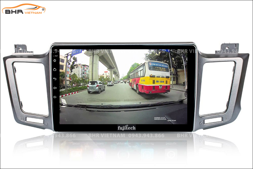 Màn hình DVD Fujitech Toyota Rav4 2013 - 2018 tích hợp camera hành trình