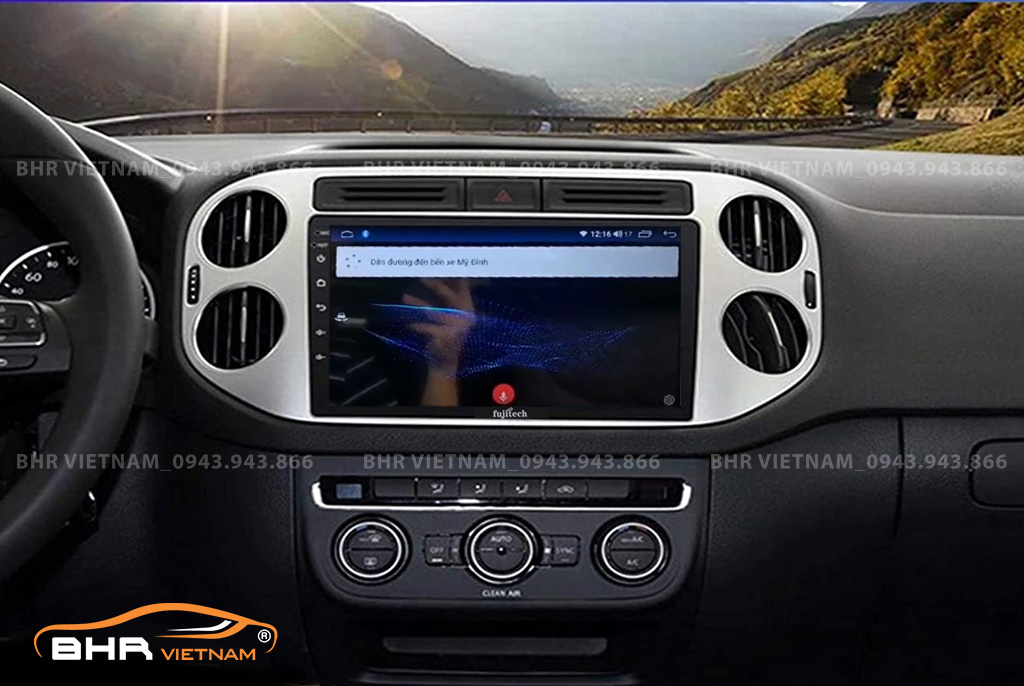 Điều khiển bằng giọng nói Màn hình Android Fujitech Volkswagen Tiguan 2007 - 2018