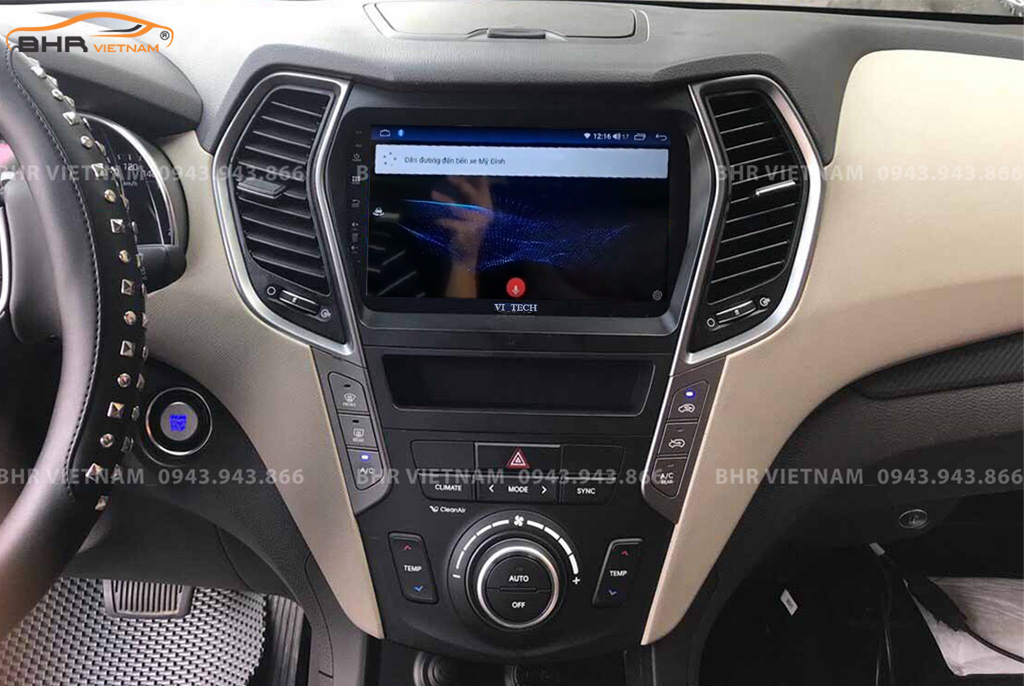 Điều khiển bằng giọng nói Màn hình Android Vitech Pro Hyundai Santafe 2012 - 2018