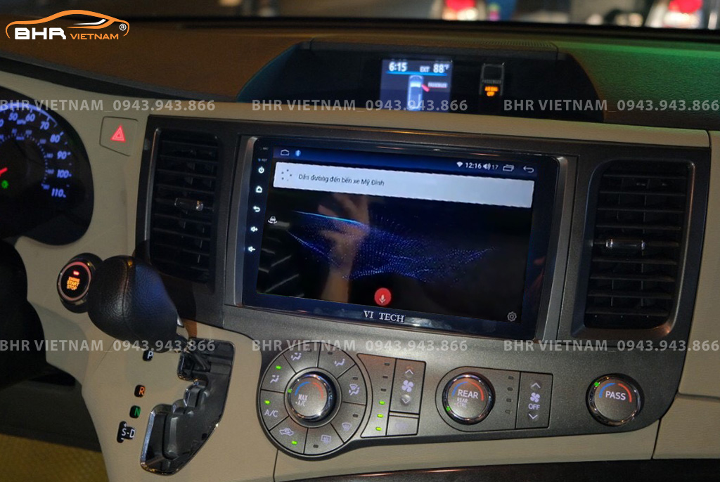 Điều khiển bằng giọng nói Màn hình Android Vitech Pro Toyota Sienna 2011 - 2013