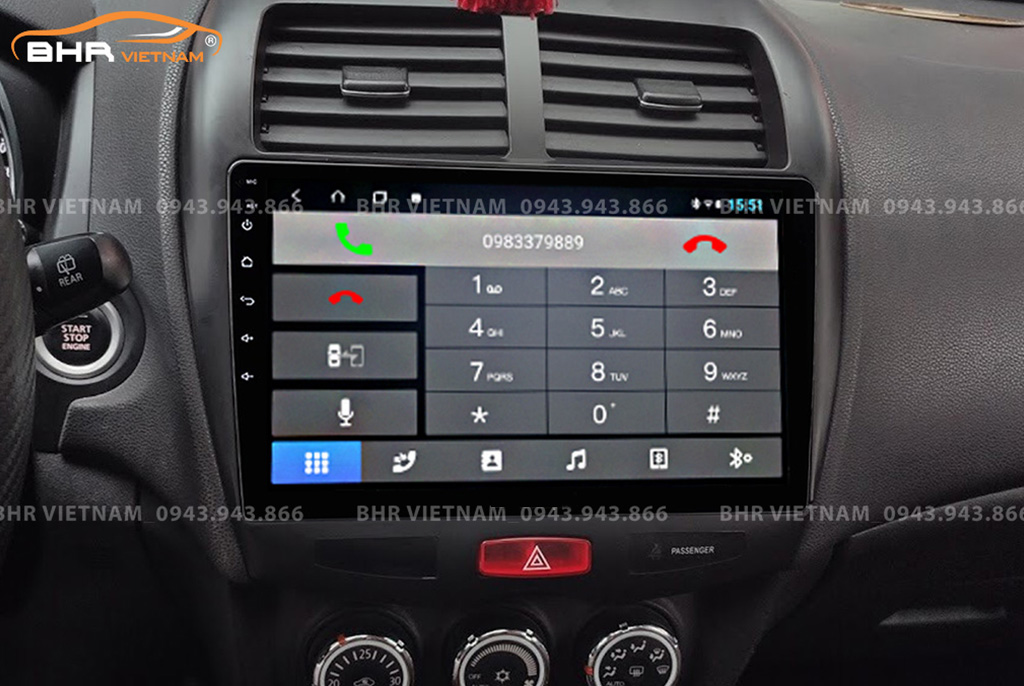 Kết nối điện thoại trên màn hình DVD Android Vitech Mitsubishi Outlander Sport 2013 - 2016