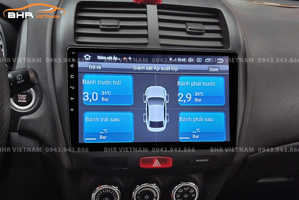 Màn hình DVD Vitech Mitsubishi Outlander Sport 2013 - 2016 tích hợp cảm biến áp suất lốp