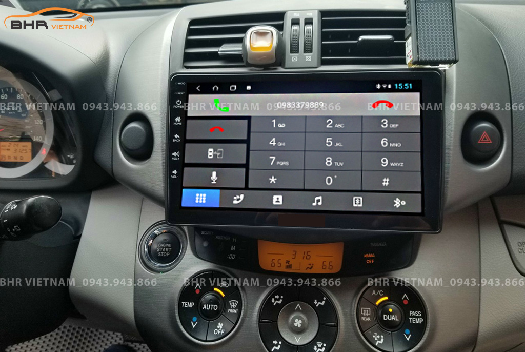 Kết nối điện thoại trên màn hình DVD Android Vitech Toyota Rav4 2005 - 2012