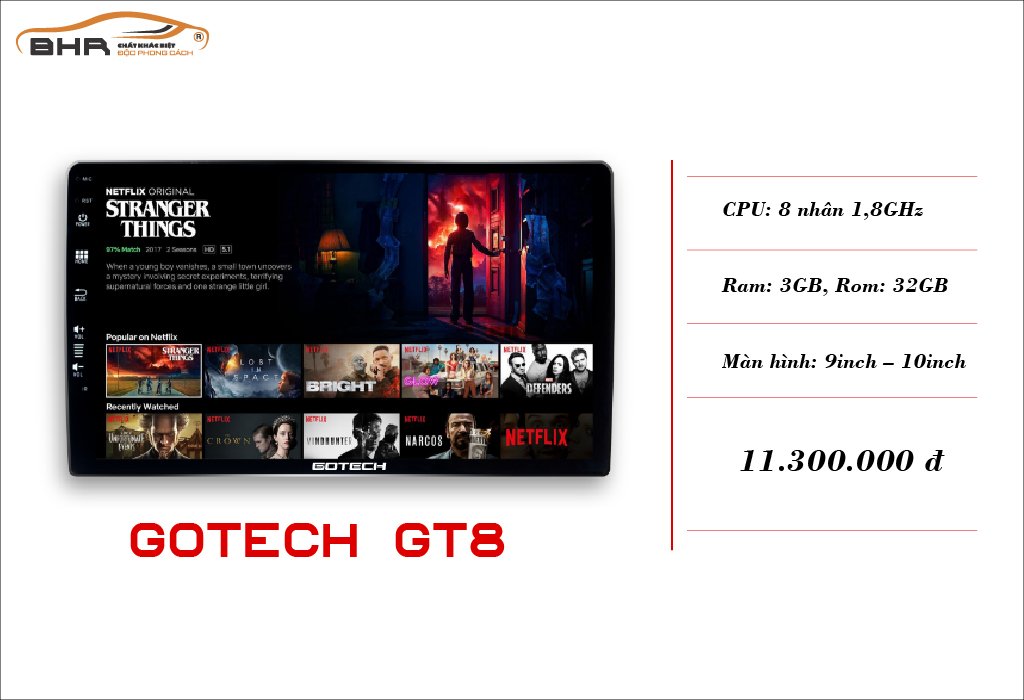 Thông số cấu hình màn Gotech GT8