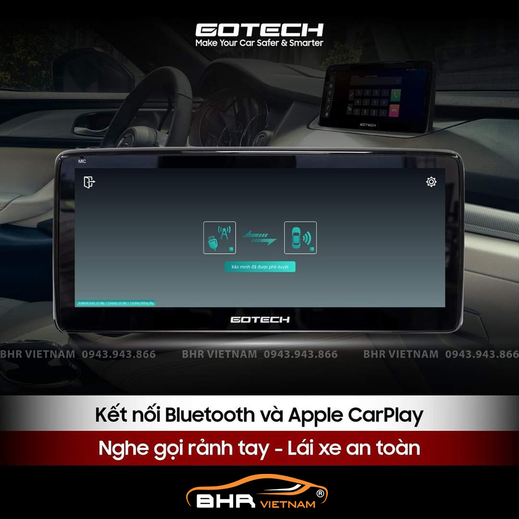 Kết nối điện thoại trên màn hình Gotech GT Mazda 360 Pro Mazda CX8 2019 - nay