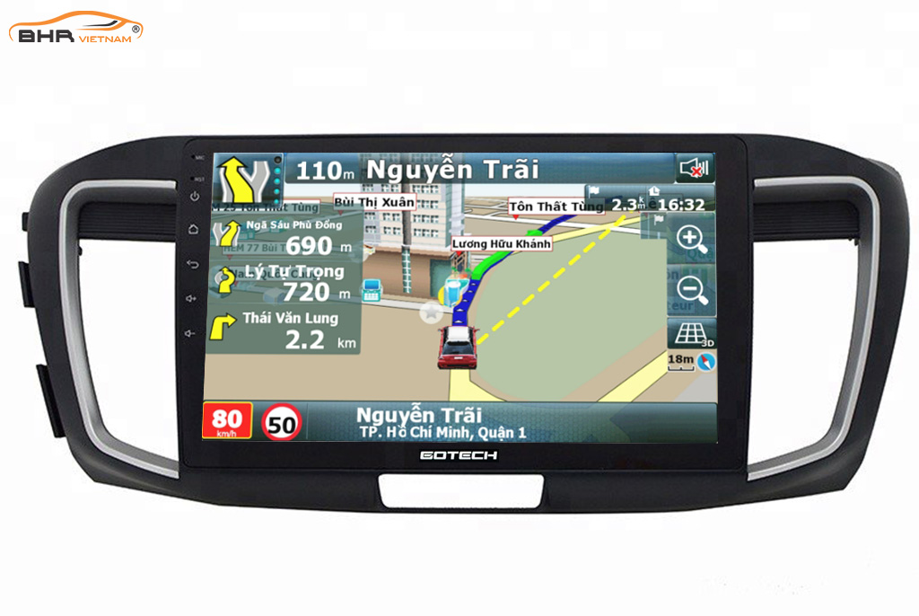 Bản đồ chỉ đường thông minh: Vietmap, Navitel, Googlemap trên Gotech GT10 Pro Honda Accord 2020-nay
