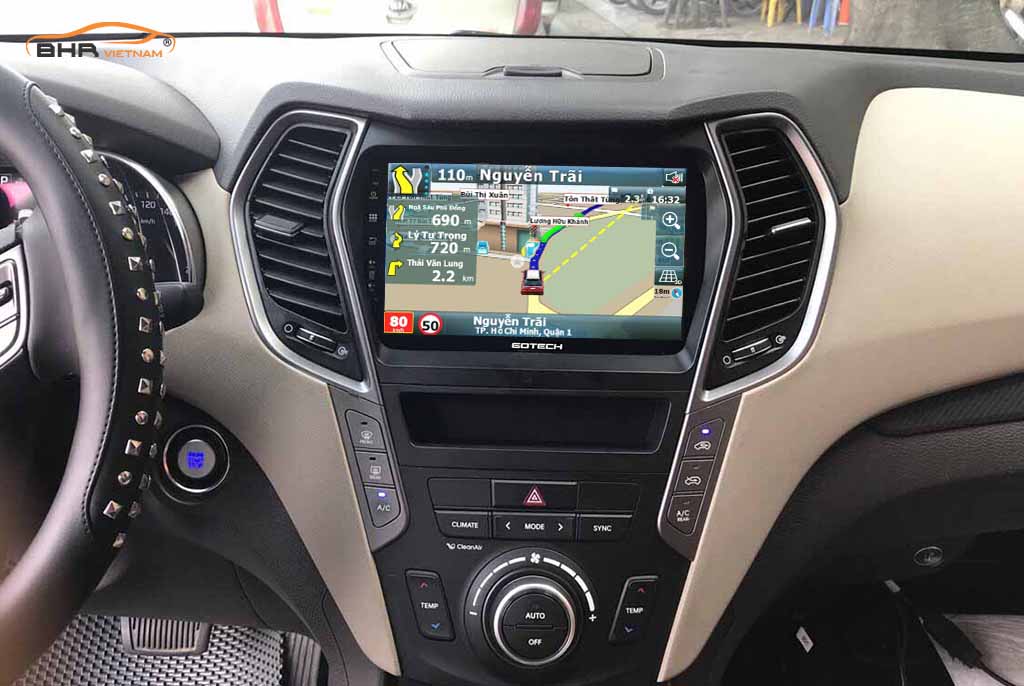 Bản đồ chỉ đường thông minh: Vietmap, Navitel, Googlemap trên Gotech GT10 Pro Hyundai Santafe 2012 - 2018
