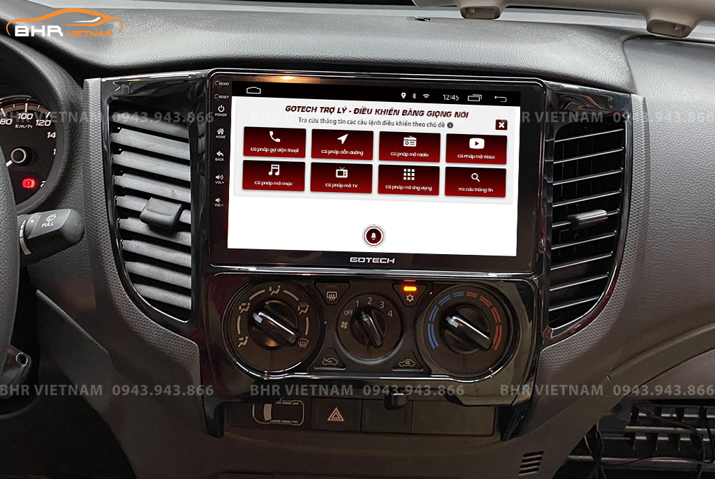 Điều khiển bằng giọng nói thông minh màn hình Gotech GT10 Pro Mitsubishi Triton 2020 - nay​​​​​​​ ​​​​​​​
