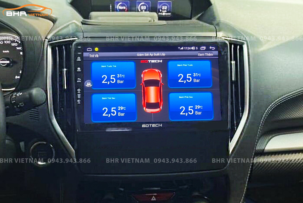 Màn hình DVD Gotech GT10 Pro Subaru Forester 2020 - nay tích hợp cảm biến áp suất lốp