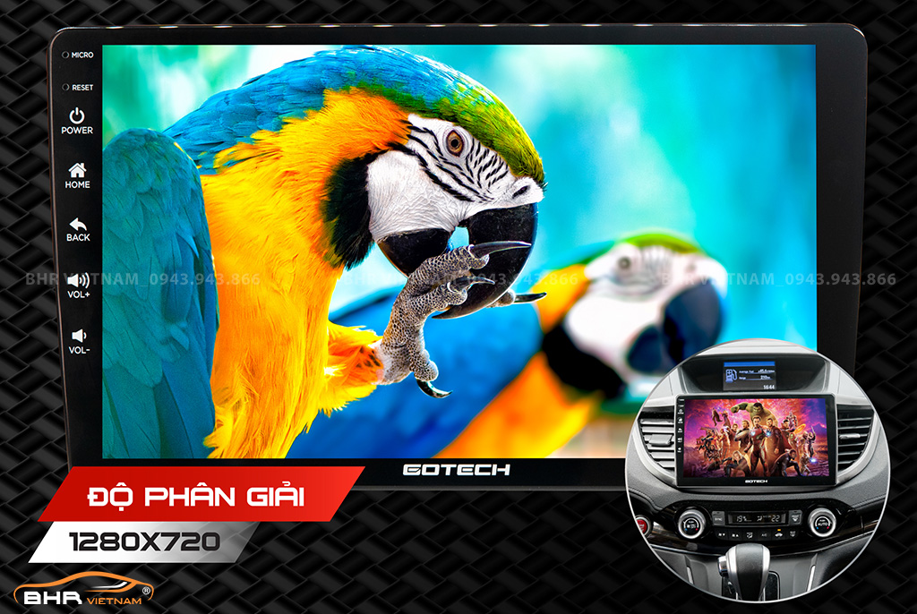 Gotech GT360 sở hữu màn hình 9-10 inch, FULL HD