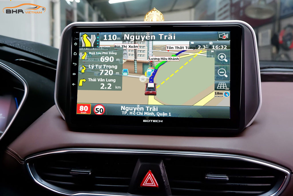 Bản đồ chỉ đường thông minh: Vietmap, Navitel, Googlemap Gotech GT360 Hyundai Santafe 2019 - 2020