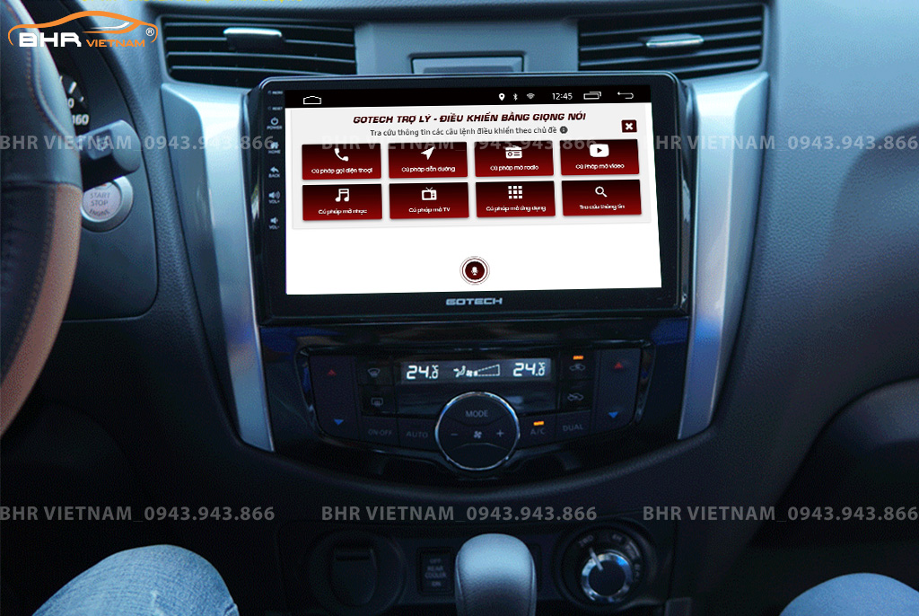 Điều khiển bằng giọng nói thông minh màn hình Gotech GT360 Nissan Navara 2021 - nay