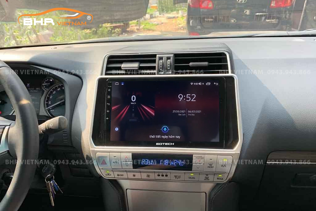 Điều khiển bằng giọng nói thông minh màn hình Gotech GT360 Toyota Prado 2017 - nay