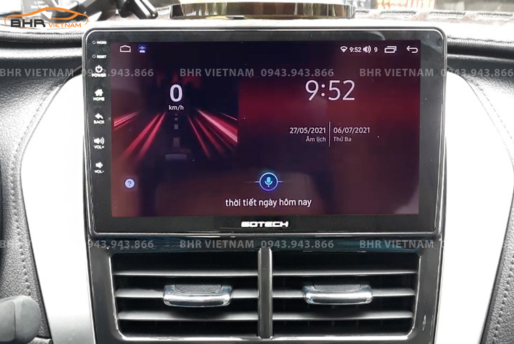 Điều khiển bằng giọng nói thông minh màn hình Gotech GT360 Toyota Yaris 2019 - nay