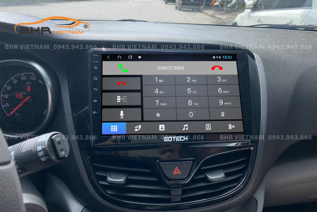 Kết nối điện thoại trên màn hình Gotech GT360 Vinfast Fadil 2019 - nay