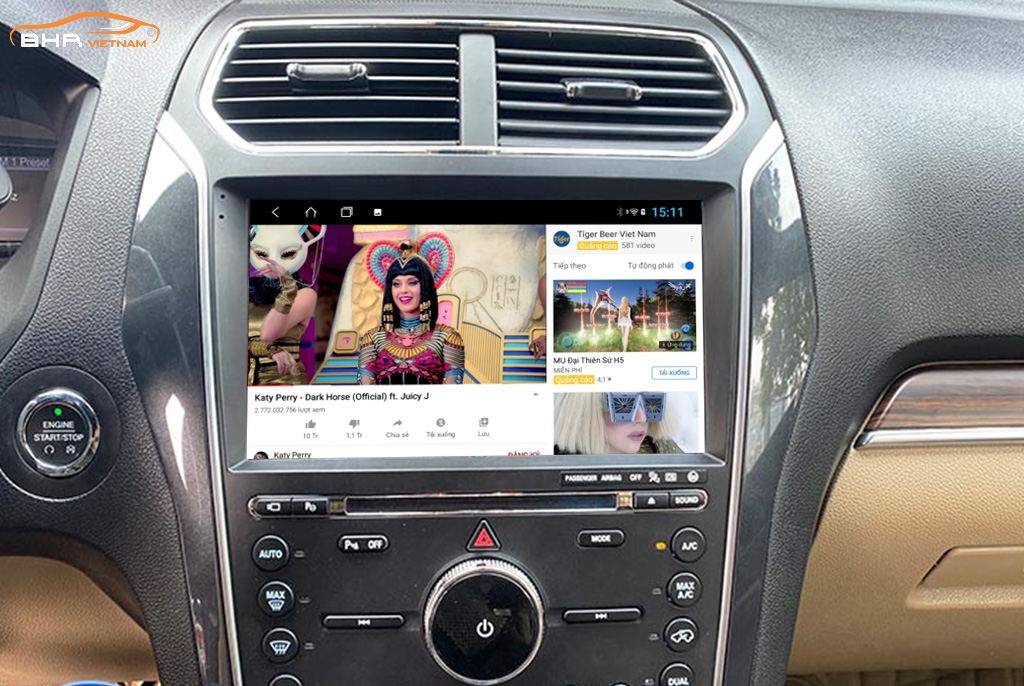 Giải trí Youtube, xem phim sống động trên màn hình Gotech GT360 Plus Ford Ranger 2012-nay