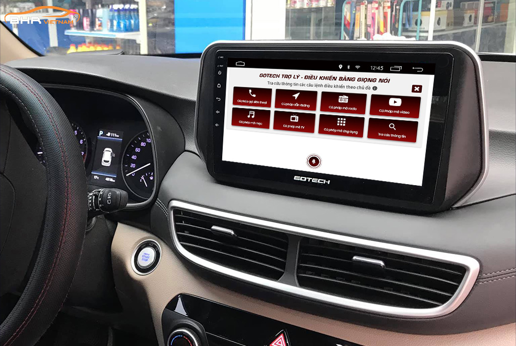 Điều khiển bằng giọng nói thông minh màn hình Gotech GT360 Plus Hyundai Tucson 2019 - nay​​​​​​​