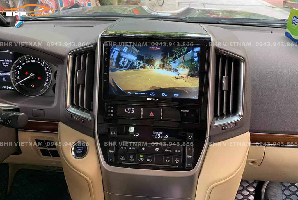 Hình ảnh quan sát phía trước màn hình DVD Gotech GT360 Plus Toyota Land Cruiser 2016 - 2020