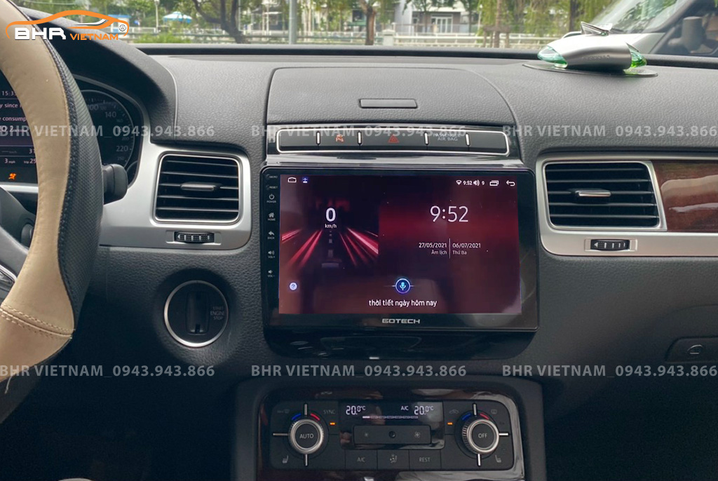Điều khiển bằng giọng nói thông minh màn hình Gotech GT360 Plus Volkswagen Touareg 2011 - 2017