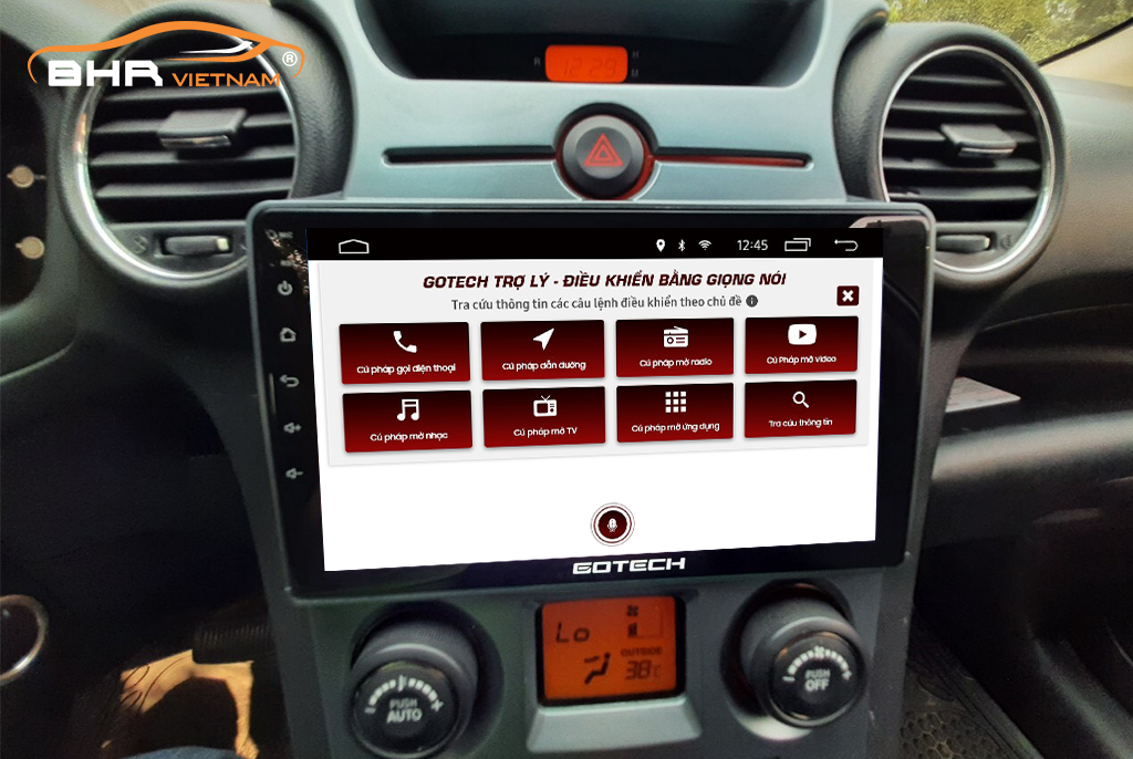 Điều khiển bằng giọng nói trên màn hình Gotech GT6 New Kia Carens 2006-2016