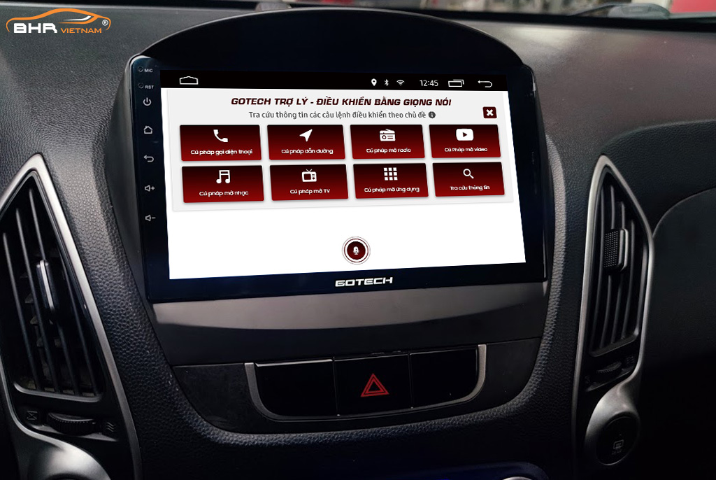 Điều khiển bằng giọng nói trên màn hình Gotech GT6 New Hyundai Tucson 2009 - 2014