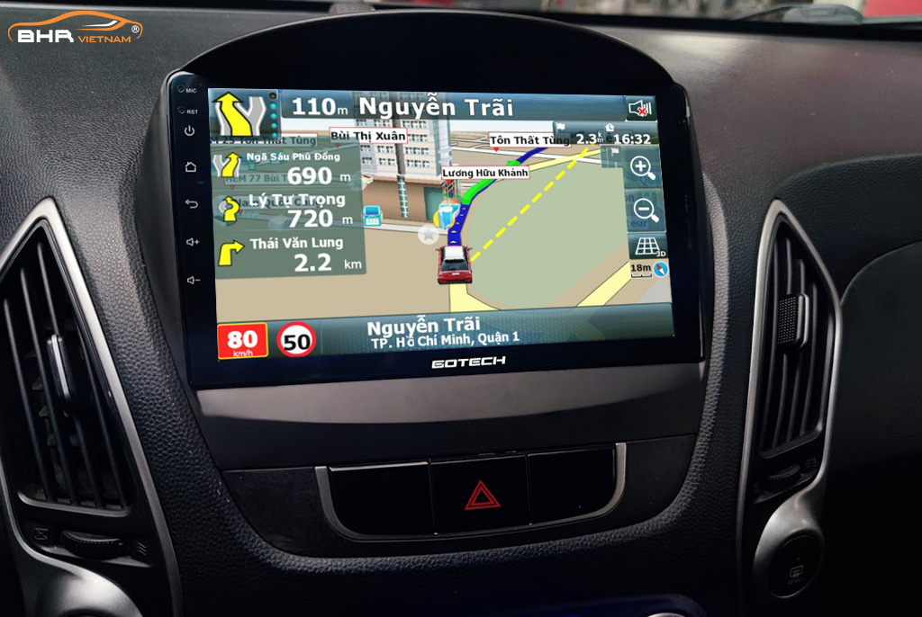 Bản đồ chỉ đường thông minh: Vietmap, Navitel, Googlemap trên màn hình Gotech GT6 New Hyundai Tucson 2009 - 2014 