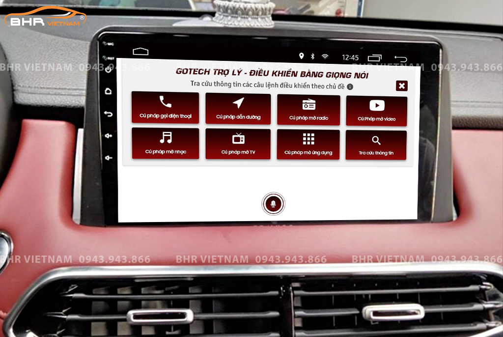 Điều khiển bằng giọng nói trên màn hình Gotech GT6 New MG HS 2018 - nay