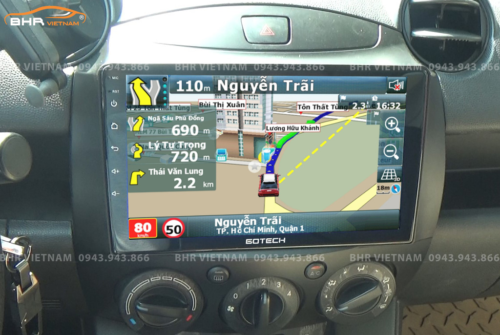 Bản đồ chỉ đường thông minh: Vietmap, Navitel, Googlemap trên màn hình Gotech GT6 New Mazda 2 2007 - 2014