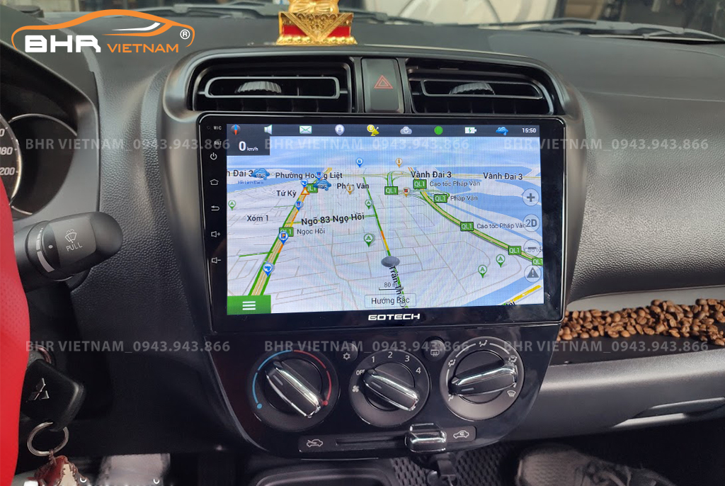 Bản đồ chỉ đường thông minh: Vietmap, Navitel trên màn hình Gotech GT6 New Mitsubishi Attrage 2013 - nay​​​​​​​