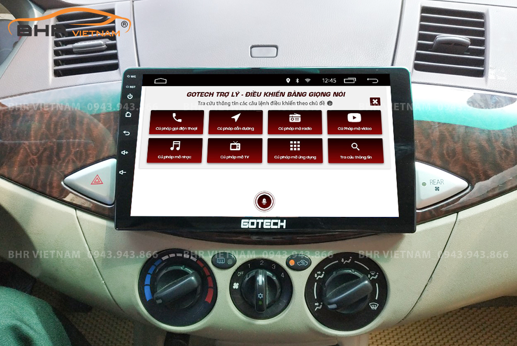 Điều khiển bằng giọng nói trên màn hình Gotech GT6 New Mitsubishi Zinger 2008 - 2016