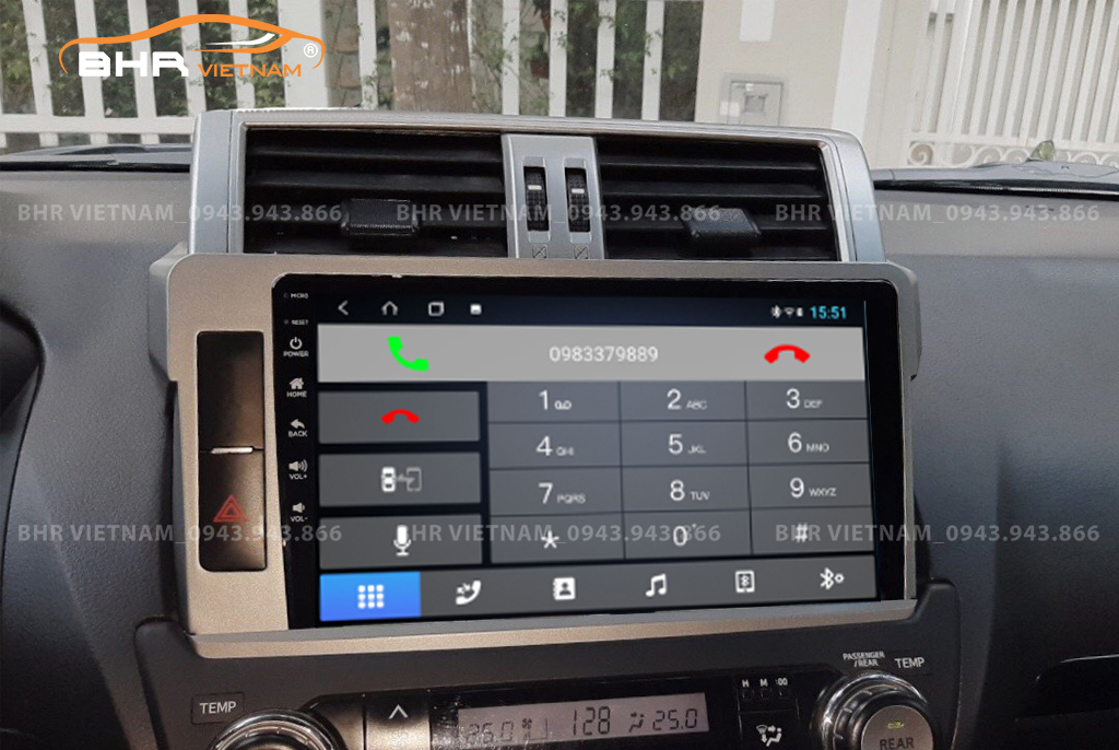 Kết nối điện thoại trên màn hình Gotech GT8 Max Toyota Prado 2010 - 2016