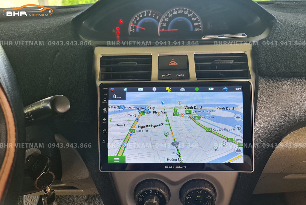 Bản đồ chỉ đường thông minh: Vietmap, Navitel trên màn hình Gotech GT6 New Toyota Vios 2008 - 2013 