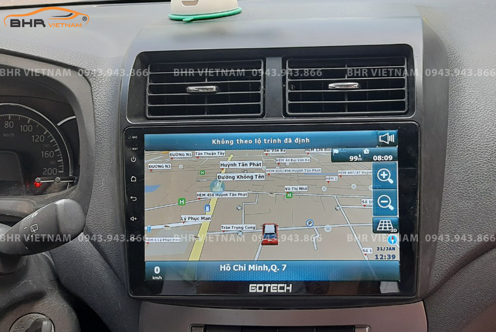 Bản đồ chỉ đường thông minh: Vietmap, Navitel trên màn hình Gotech GT6 New Toyota Wigo 2019 - nay