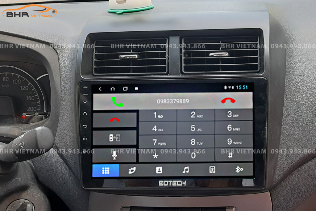 Kết nối điện thoại trên màn hình Gotech GT6 New Toyota Wigo 2019 - nay