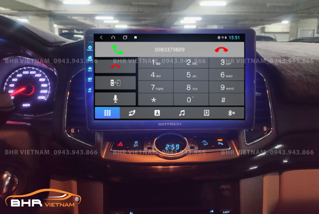 Kết nối điện thoại trên màn hình Gotech GT8 Chevrolet Captiva 2012 - 2020