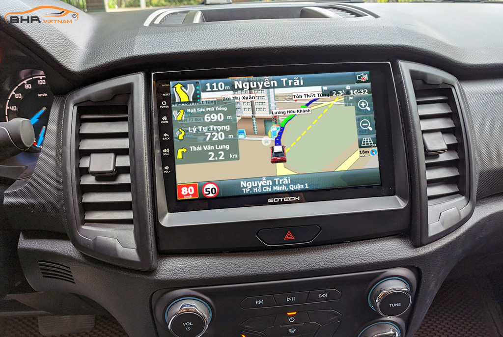 Màn hình Gotech GT8 Ford Ranger 2012 - nay tích hợp bản đồ chỉ đường thông minh Vietmap, Navitel, Googlemap 