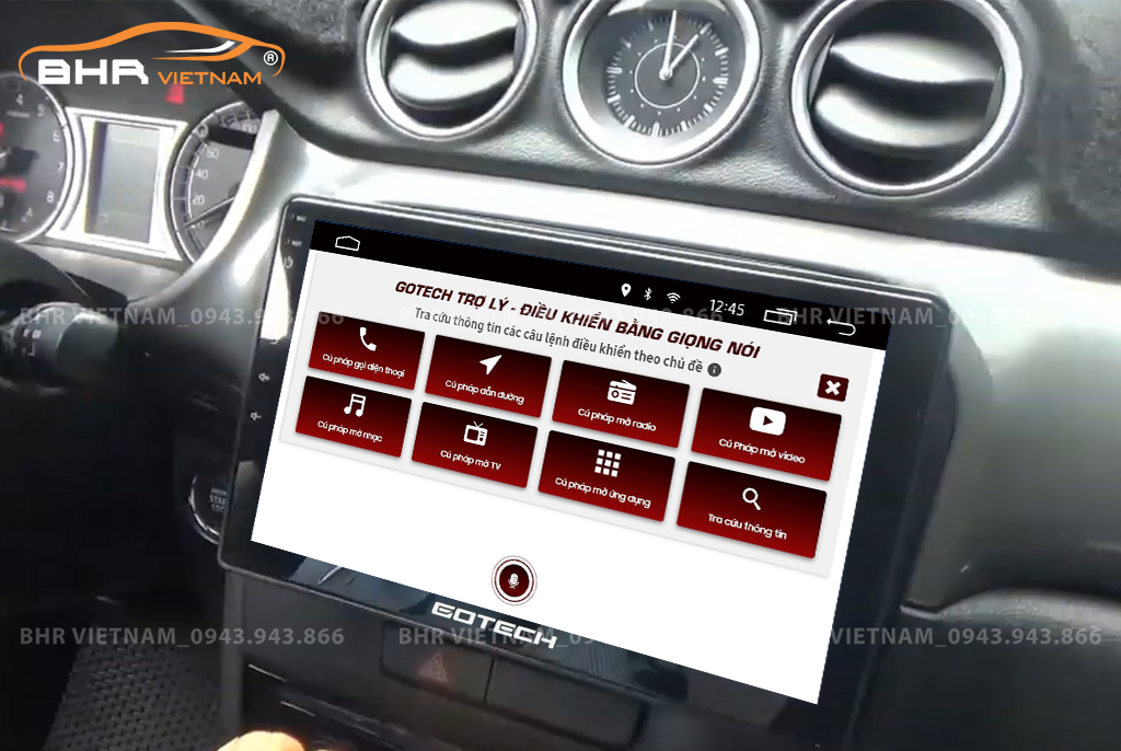 Điều khiển bằng giọng nói thông minh màn hình Gotech GT8 Suzuki Vitara 2015 - nay