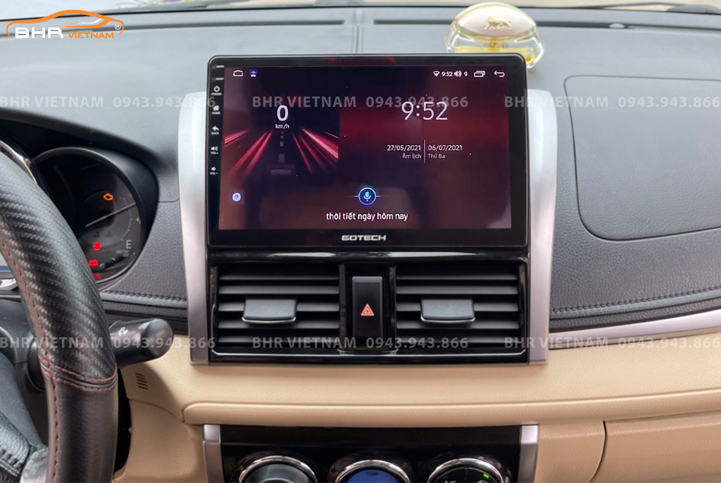 Điều khiển bằng giọng nói thông minh màn hình Gotech GT8 Toyota Yaris 2014 - 2018