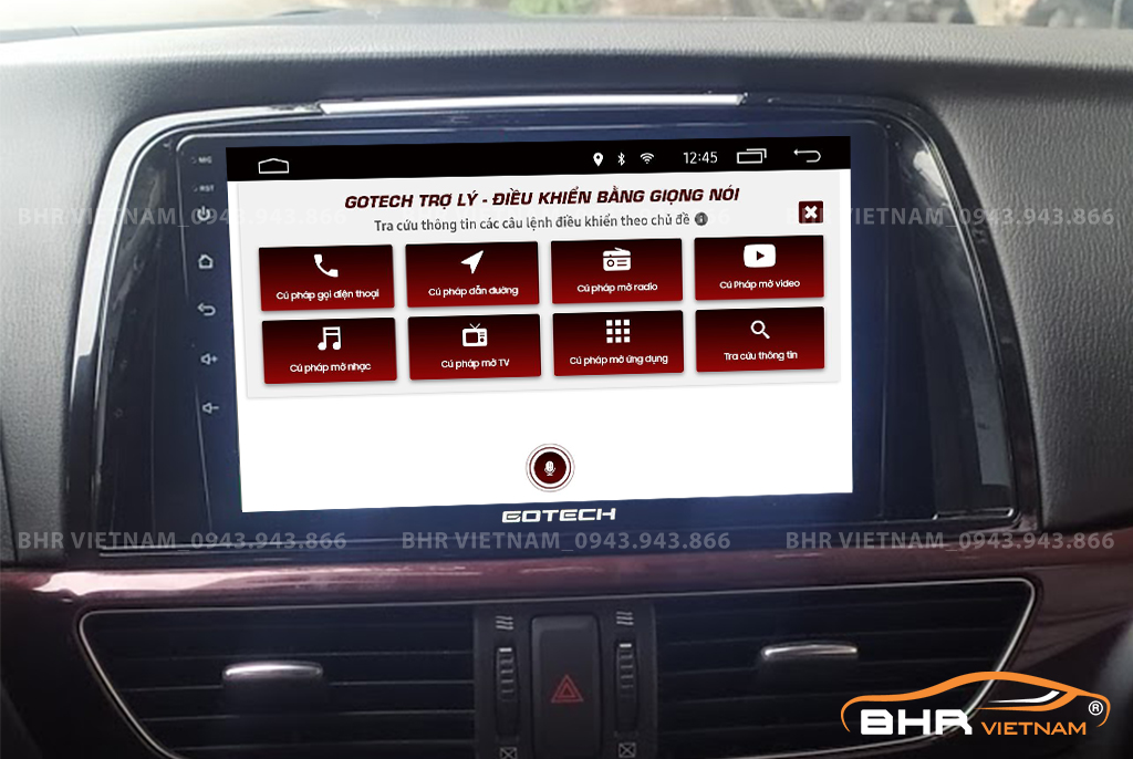 Điều khiển bằng giọng nói thông minh màn hình Gotech GT8 Max Mazda 6 2013 - 2017