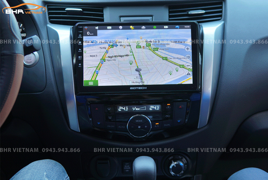 Bản đồ chỉ đường thông minh: Vietmap, Navitel, Googlemap trên màn hình GT8 Max Nissan Navara 2016 - 2020