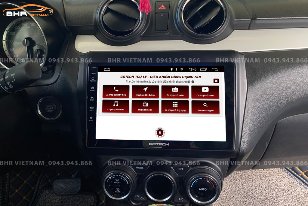 Điều khiển bằng giọng nói thông minh màn hình Gotech GT8 Max Suzuki Swift 2019 - nay