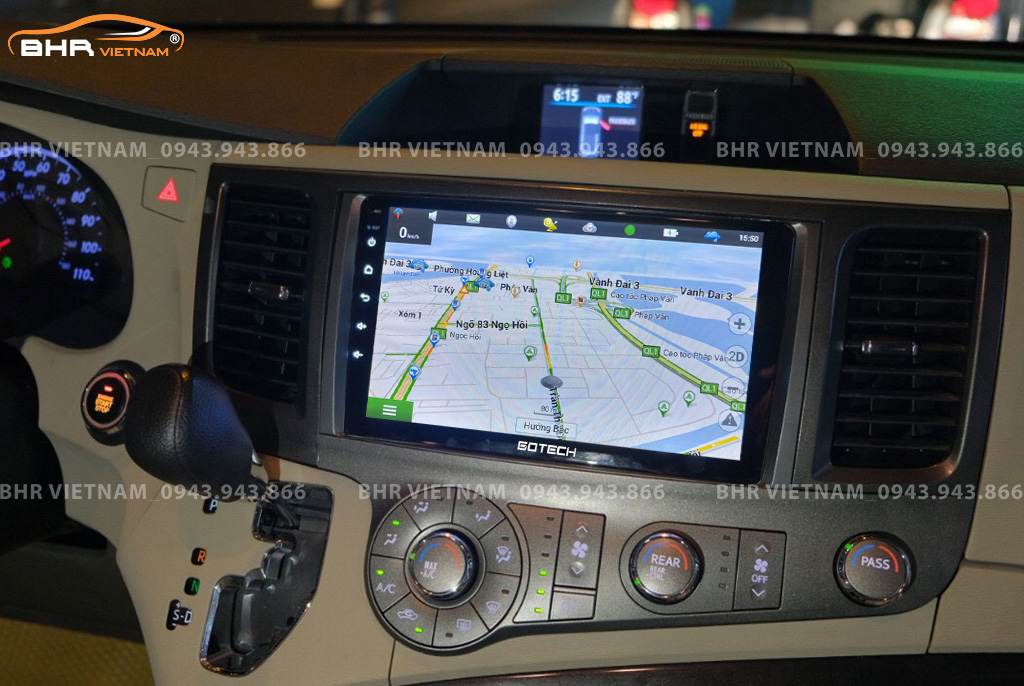 Bản đồ chỉ đường thông minh: Vietmap, Navitel, Googlemap trên màn hình GT8 Max Toyota Sienna 2011 - 2013